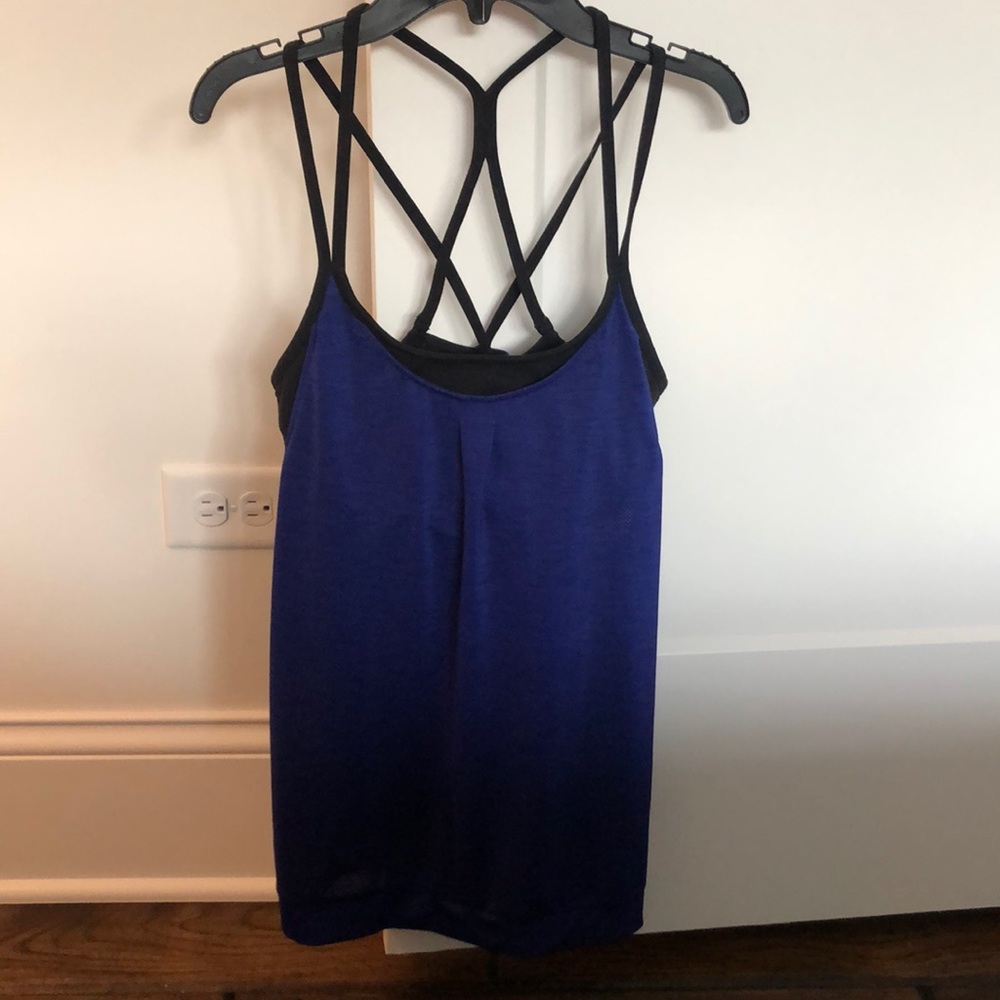 LIKE NEW Athleta Blue/Black Yoga Tank Top